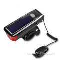 Multifunktion 3 in 1 350 Lumen Solar Powered Bike Frontlicht 3 Modi USB-Fahrrad-Scheinwerfer mit 120 dB Horn- und Kraftbank